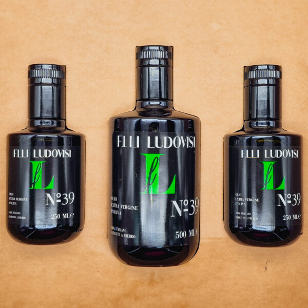 Confezione Regalo Bottiglie 2x250ml + 1x500ml Olio N° 39 - Fratelli Ludovisi